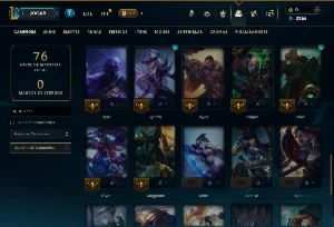 Ouro 1 com 50 Champs e 3 Skins - League of Legends LOL