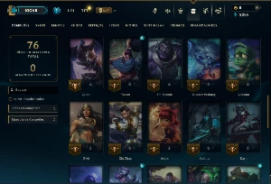 Ouro 1 com 50 Champs e 3 Skins - League of Legends LOL