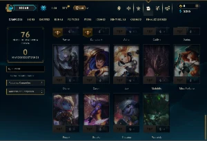 Ouro 1 com 50 Champs e 3 Skins - League of Legends LOL