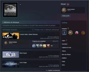 CONTA STEAM COM CS GO PRIME PATENTE ÁGUIA - Counter Strike