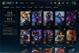 Conta prata 4 com 105 Champs e 151 Skins + 1,4kk de LUX - League of Legends LOL
