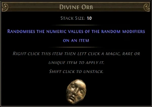 Divine Orb - Liga Ancestor - Path of Exile 1 e 2