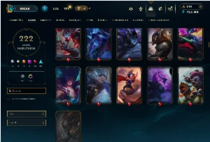 Conta Bronze 2 com TODOS os Champs e 222 Skins (MID / JG) - League of Legends LOL