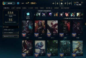 Conta Bronze 2 com TODOS os Champs e 222 Skins (MID / JG) - League of Legends LOL