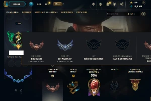 Conta Bronze 2 com TODOS os Champs e 222 Skins (MID / JG)
