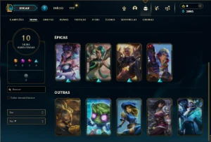 Esmeralda 4 com 50 Champs e 10 Skins - League of Legends LOL