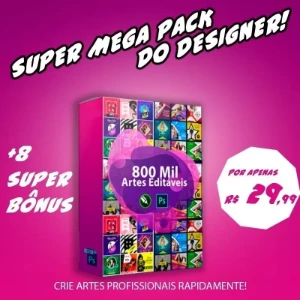 O + Completo Mega Pack Do Designer Com Atualizações Mensais!