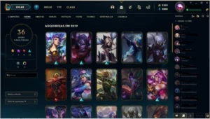 Vendo Conta LoL lvl 68, com 47 Campeões, 36 skins e 3359 RP - League of Legends