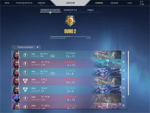 Conta Valorant Ouro 2 (Bom MMR) + Mudar email!