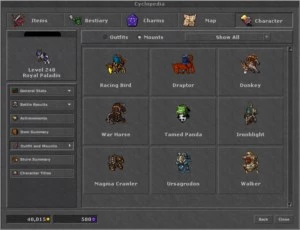 RP 248 Inabra + EK 206 Wintera (Full Charlover) - Tibia