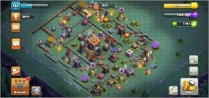 Coc cv11 bem upado, skin rei roqueiro , 1200 gemas - Clash of Clans