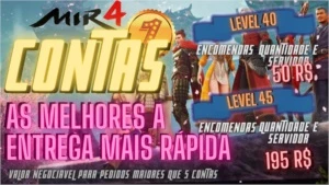 CONTA LEVEL 40 MIR 4 PRONTA PARA MINERAÇÃO - MIR4