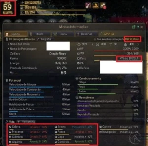 Conta BDO Warrior Nível 59 - Outros