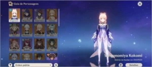 CONTA KOKOMI AR39 (3 personagens 5 stars) - Genshin Impact