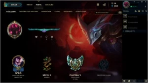 acc lvl 107, Platina 5 57LP, 134 champions,74 Skins,528 PTM - League of Legends LOL