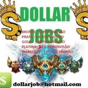 Elojob Boost League of Legends / Bronze $6 Prata $8 Gold $12 LOL