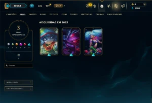 Platina 4 com 60 Champs e 3 Skins - League of Legends LOL