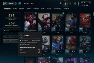 Unranked com TODOS os champs e 202 Skins ( JG / MID / ADC ) - League of Legends LOL