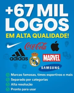 Pack Com +67 Mil Logos Premium sem Marca D' Água - Serviços Digitais