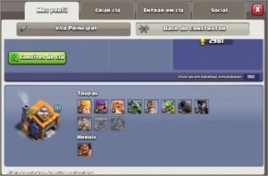 Clash of clans CV10 + CV9 de brinde