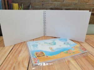 Mini Caderno de Desenho Fundo do Mar 40 Folhas - Artesanato e Personalizados