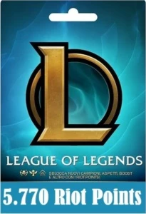 Cartão League Of Legends LoL - 5770 Riot Points Br