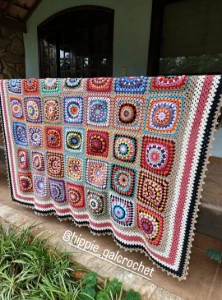 Manta Grandala em Crochê - Artesanato e Personalizados