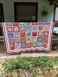 Manta Grandala em Crochê - Artesanato e Personalizados