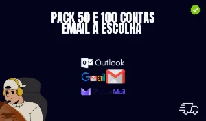 Pack Contas de E-mail | Gmail | Outlook | ProtonMail |