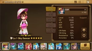 Reroll Summoners War lvl10 com Sky Dancer de Luz - Yeonhong