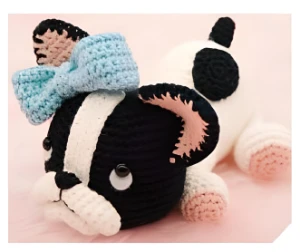 Receita em PDF - Cachorro Boston Terrier Amigurumi