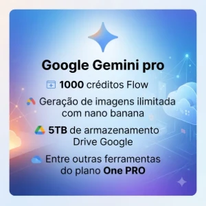 Gemini Pro 30 dias Leia descrição (5TB Drive) - Inteligência Artificial