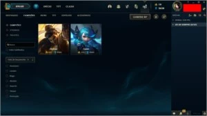 CONTA LEAGUE OF LEGENDS (TODOS CHAMPS, 115 SKINS, PLAT 1) LOL