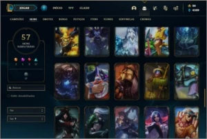Conta prata 3 com 94 champs e 57 skins - League of Legends LOL