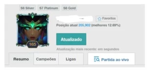 Conta League Of Legends LOL