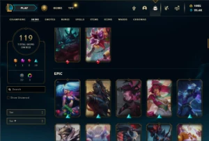 Prata 4 com 130 Champs e 119 Skin + Rammus Rei e Kayle Juiza - League of Legends LOL
