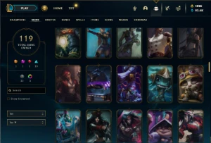 Prata 4 com 130 Champs e 119 Skin + Rammus Rei e Kayle Juiza - League of Legends LOL