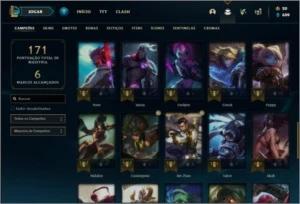 Conta Platina 4 com 26 Skins e 48 Champs - League of Legends LOL