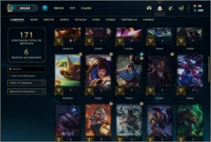 Conta Platina 4 com 26 Skins e 48 Champs - League of Legends LOL