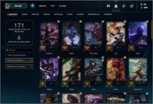 Conta Platina 4 com 26 Skins e 48 Champs - League of Legends LOL