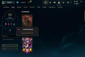Conta League of legends de uso pessoal que não jogo mais LOL