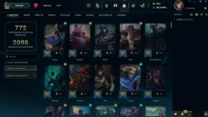 Conta League Of Legends lvl 630, 422 skins, tds os champs LOL