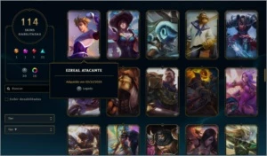 CONTA PLATINA 1 TODOS CHAMPS, 114 SKINS, LEVEL 326 - League of Legends LOL