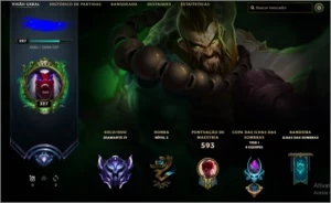 CONTA PLATINA 1 TODOS CHAMPS, 114 SKINS, LEVEL 326 - League of Legends LOL