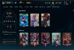 Conta Prata 4 com TODOS os Champs e 238 Skins +3 Prestigios - League of Legends LOL
