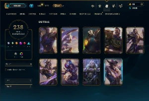 Conta Prata 4 com TODOS os Champs e 238 Skins +3 Prestigios - League of Legends LOL
