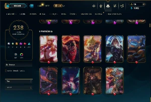 Conta Prata 4 com TODOS os Champs e 238 Skins +3 Prestigios - League of Legends LOL