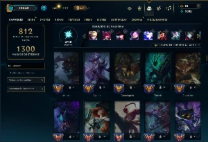Conta Prata 4 com TODOS os Champs e 238 Skins +3 Prestigios - League of Legends LOL