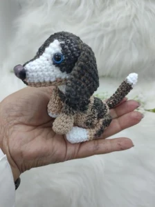 Mini Pet Salsicha - Amigurumi De Crochê - Artesanato e Personalizados