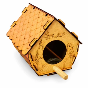 Casinha para Calopsita, Periquito e Agapornis - Flap Pet - Artesanato e Personalizados
